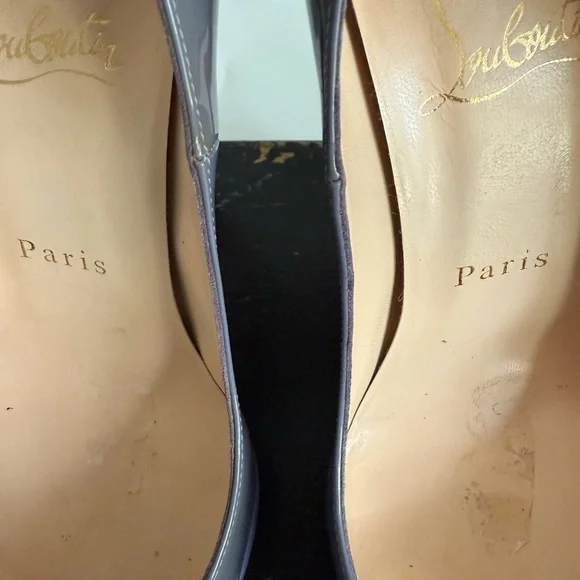 Christian Louboutin Women's Purple Peep-Toe Heels‎ - Picture 3 of 6